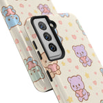 Cute Pastel Bear Impact Phone Case | Heart & Star Kawaii Pattern  Shamo's