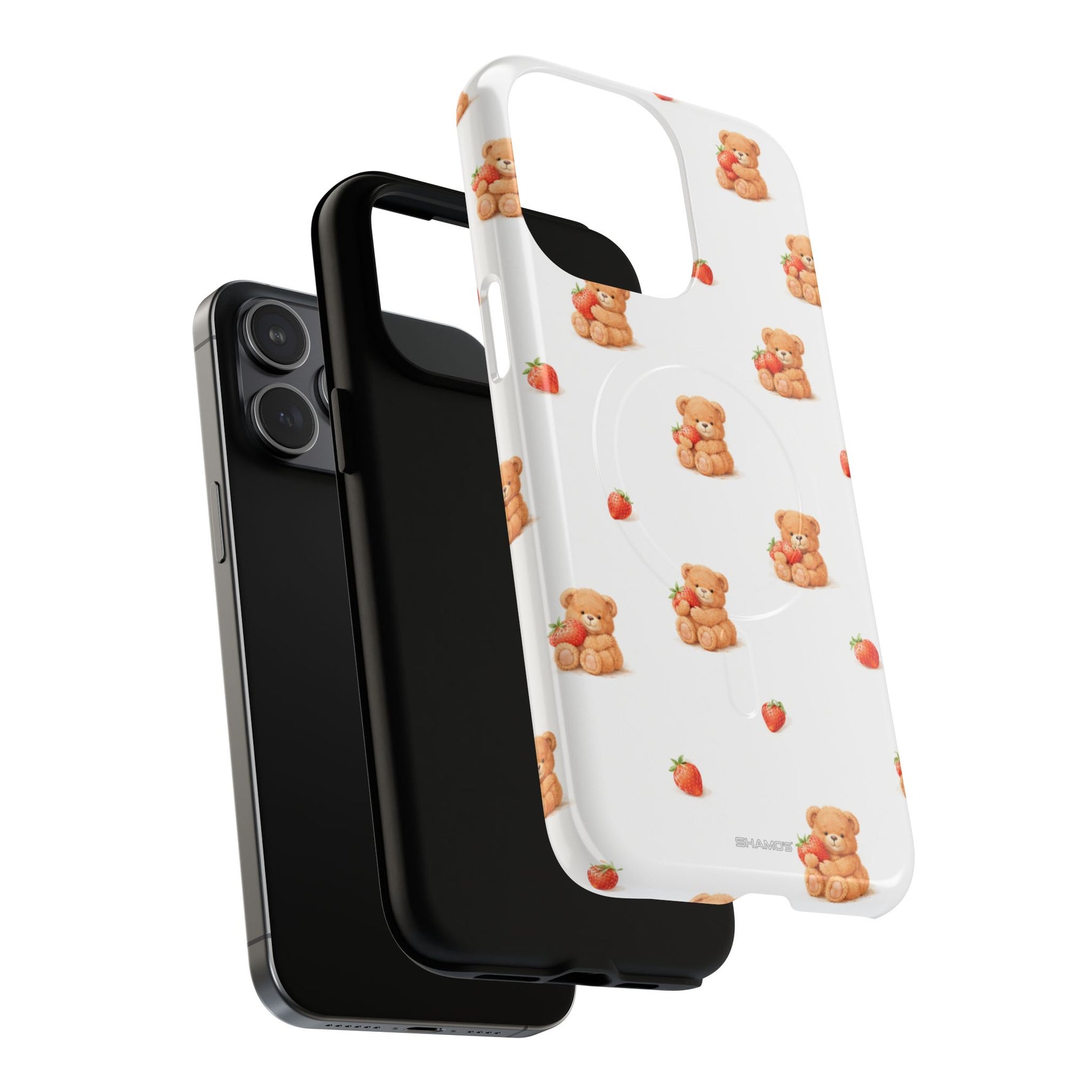 Strawberry Teddy iPhone Case with MagSafe