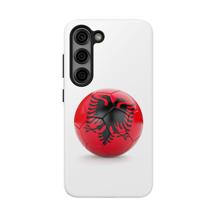 Tough Phone Cases with Albanian soccer flag