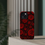Melted Lava Dark Red Floral iPhone Case — MagSafe Compatible  Shamo's