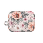 Floral Pink Vintage AirPod Case — Pastel Flower Protective Cover - AirPods Pro Gen 2 / White / Glossy - Shamo's