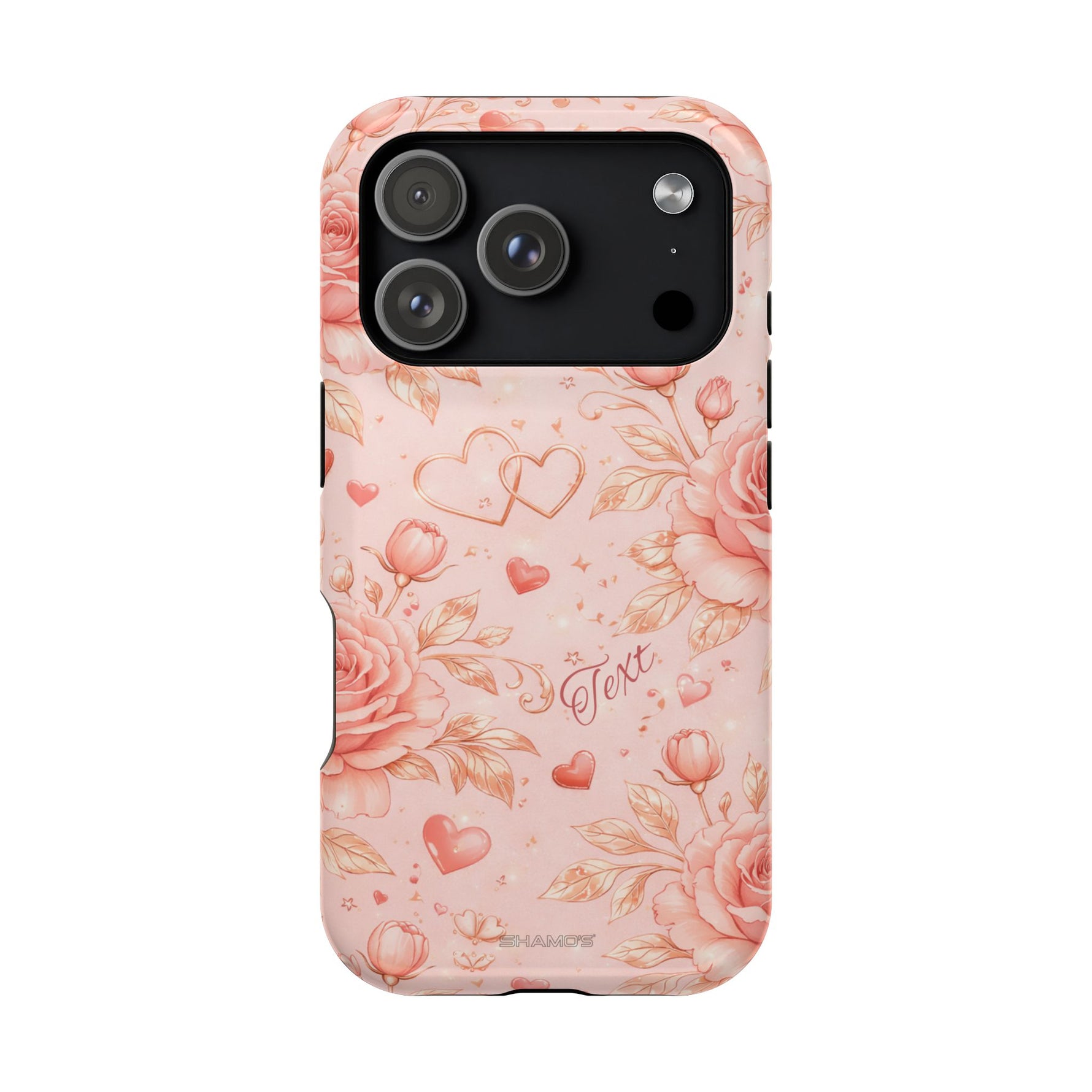 Floral Hearts Magnetic Impact-Resistant Phone Case - iPhone 17 Pro / Glossy - Shamo's