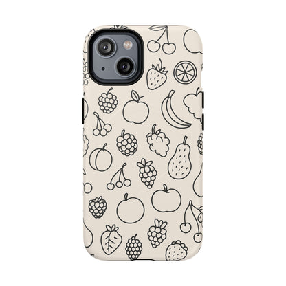 Fruit Pattern Tough iPhone Case | Compatible with MagSafe