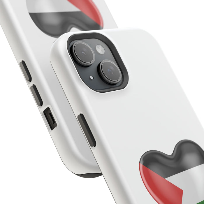 MagSafe Tough Cases with Palestinian flag in heart shape
