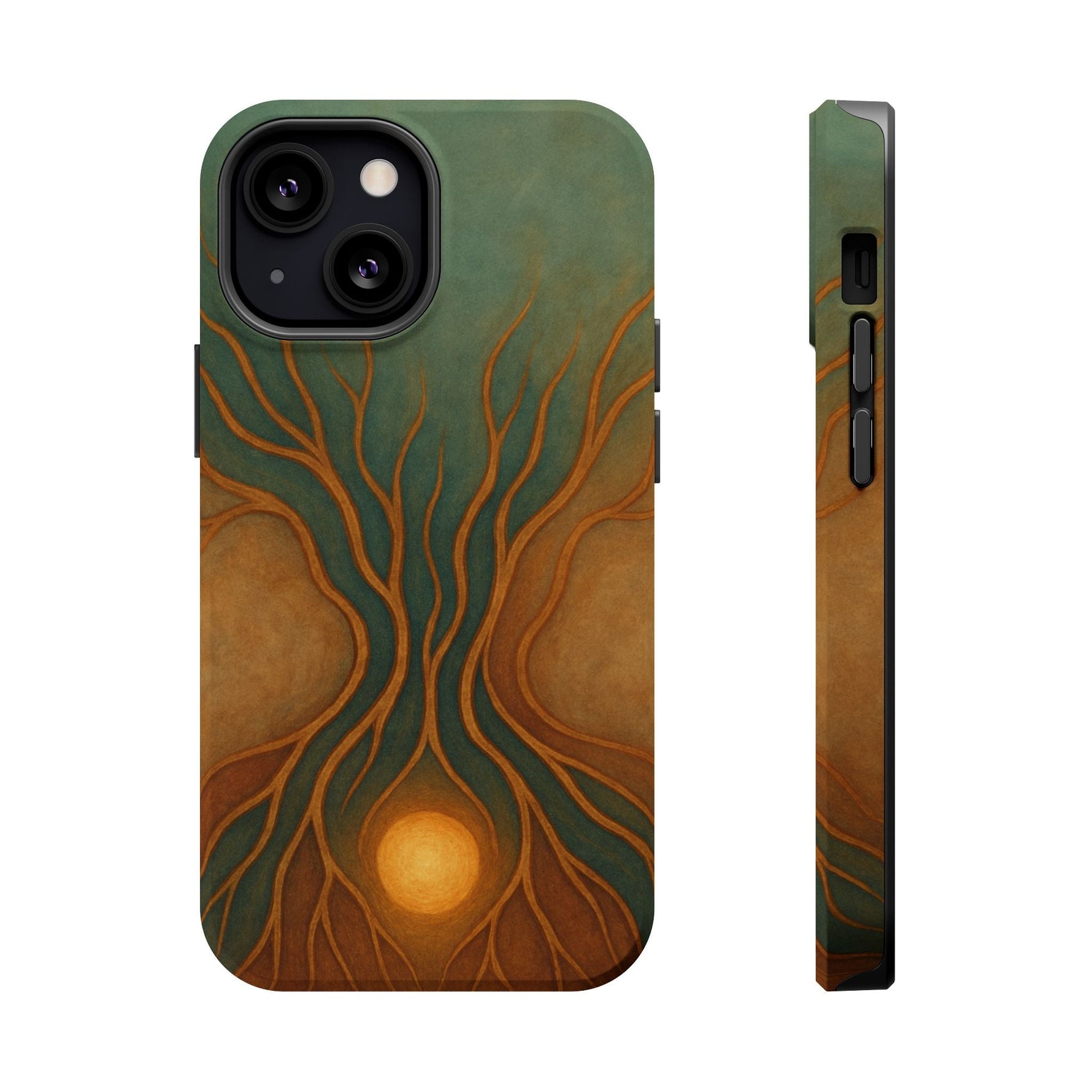 Abstract Tree of Life Design Golden Origin iPhone Case | MagSafe Compatible  Shamo's iPhone 13 Mini / Matte