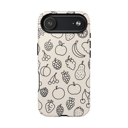 Fruit Pattern Tough iPhone Case | Compatible with MagSafe