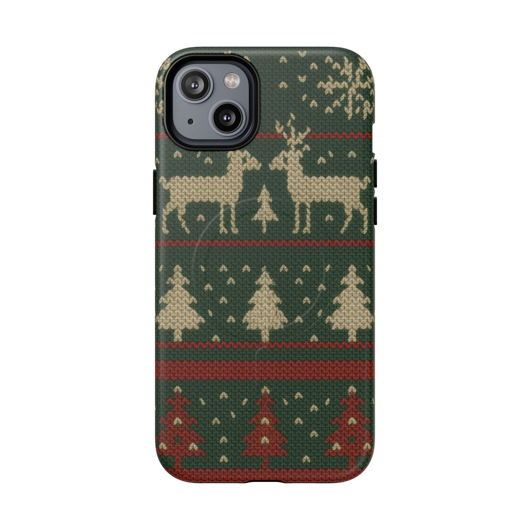 Holiday Knit Reindeer MagSafe Tough iPhone Case  Shamo's iPhone 14 Plus / Matte