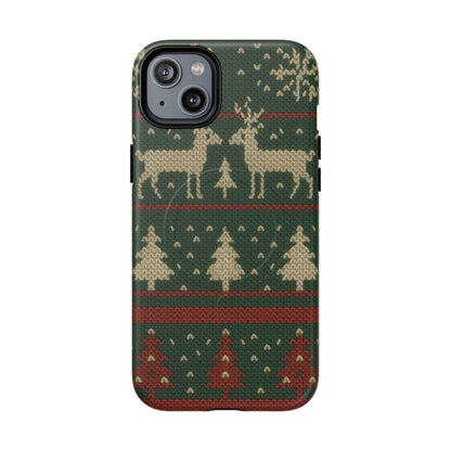 Holiday Knit Reindeer MagSafe Tough iPhone Case