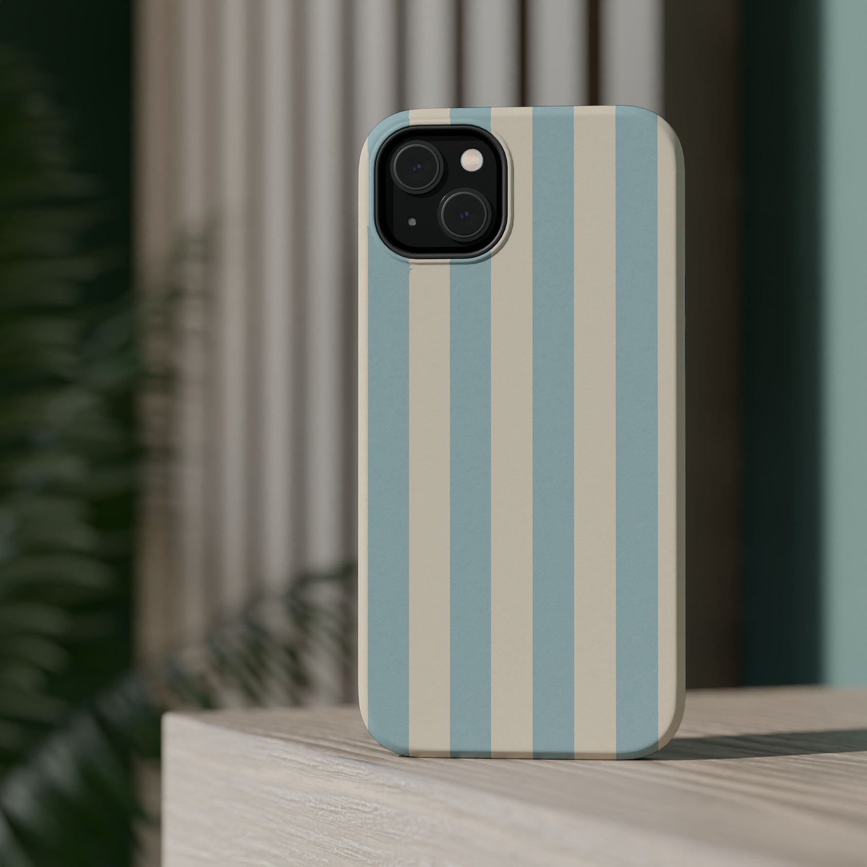 Blue Strips Pattern iPhone Case Compatible with MagSafe - Shamo's