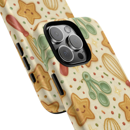 Baking Holiday iPhone Case — Cute Whisk & Cookie Pattern | compatible with MagSafe