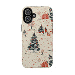 Winter Village Holiday Tough iPhone Case — Vintage Holidays & Snow Scene  Shamo's iPhone 16 Plus