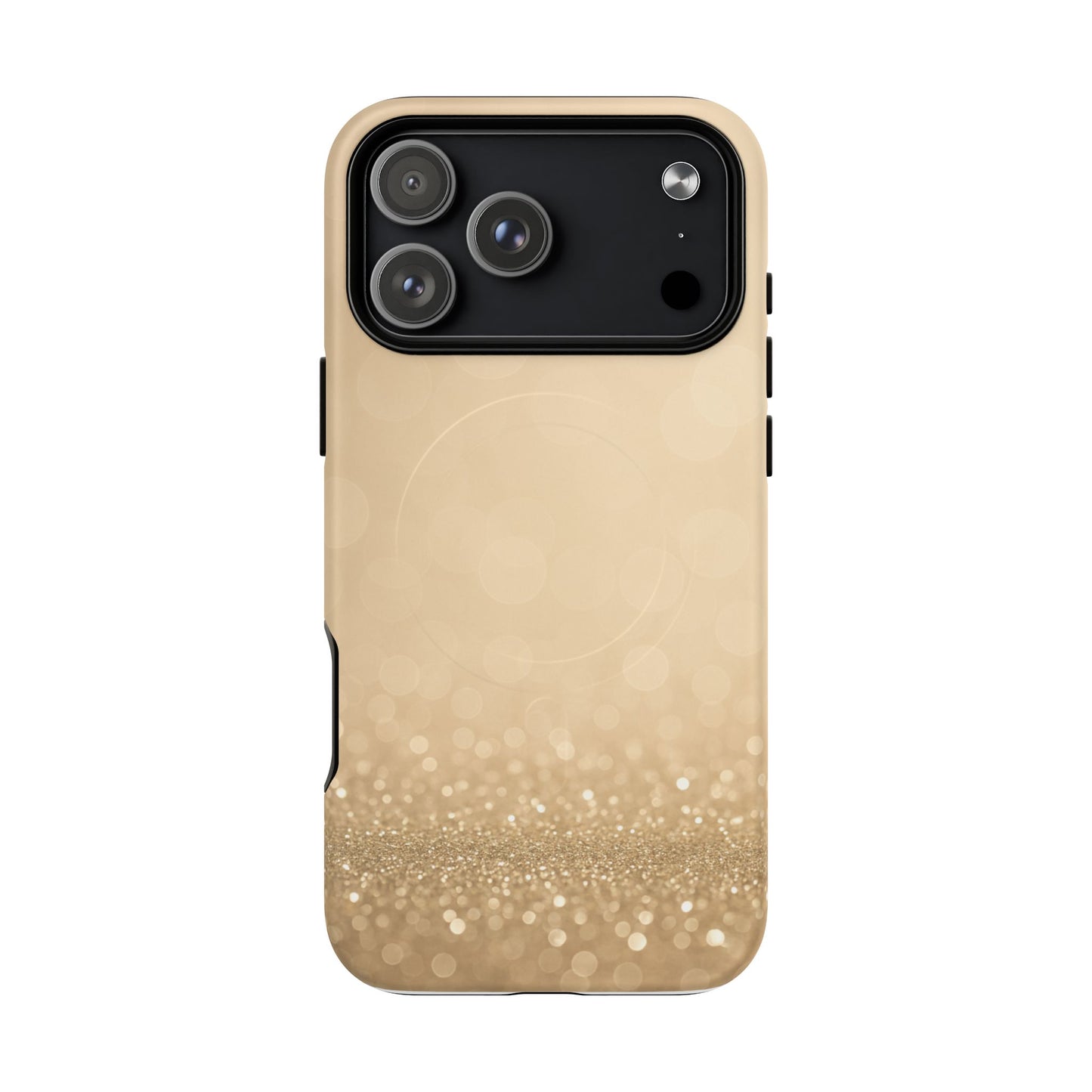 Gold Glitter Holiday iPhone Case — MagSafe-Compatible Design - Shamo's