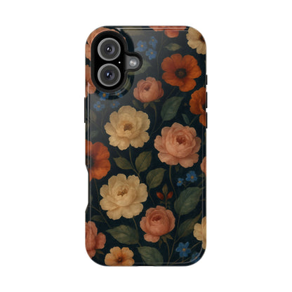 Floral Vintage Rose Magnetic Impact iPhone Case with MagSafe  Shamo's iPhone 16 Plus / Glossy