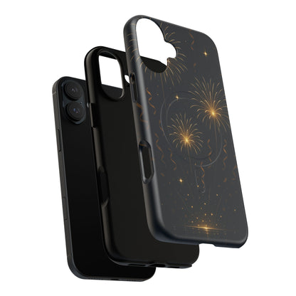 Gold Fireworks Celebration iPhone Case with MagSafe