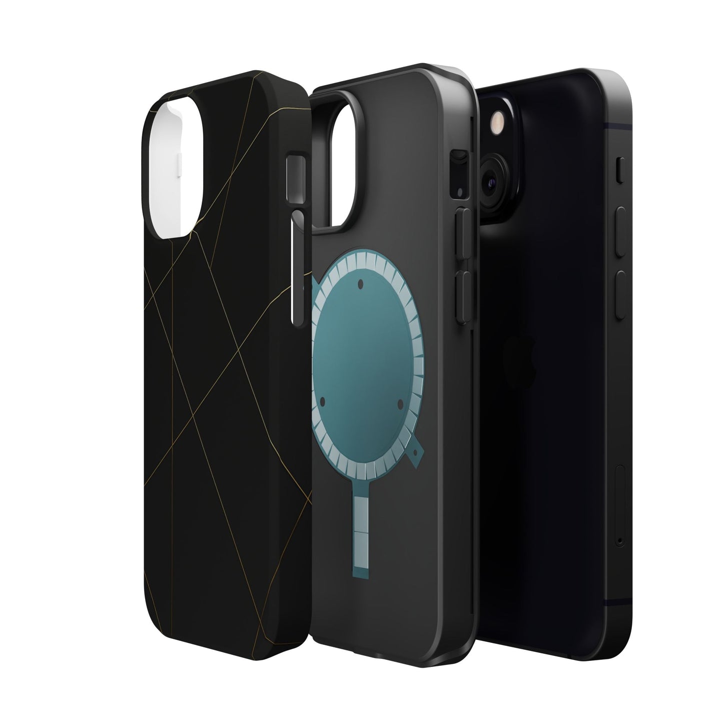 Black Geometric Design iPhone Case | MagSafe  Shamo's