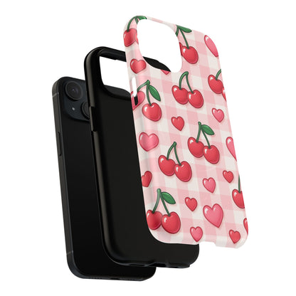 Y2K Cherries & Hearts iPhone Case | MagSafe