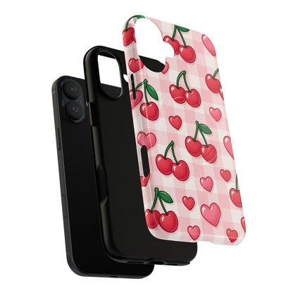 Y2K Cherries & Hearts iPhone Case | MagSafe