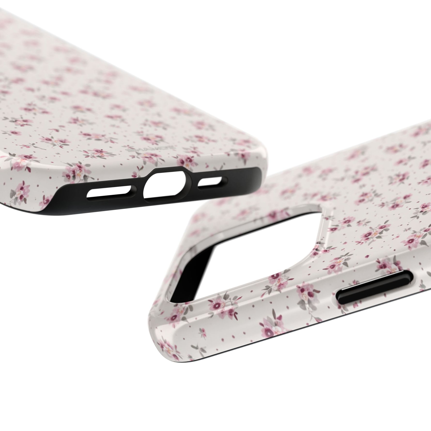 Rosebud Floral Tough iPhone Case — Pink Vintage Flower Protective Cover - iPhone 17 - Shamo's