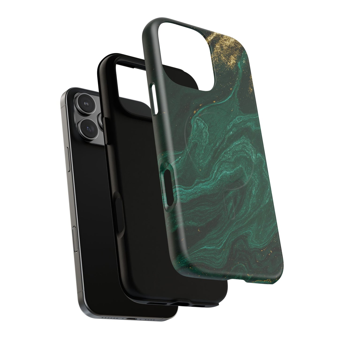 Emerald Marble with Gold Veins iPhone Case | with MagSafe  Shamo's