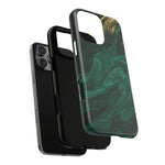 Emerald Marble with Gold Veins iPhone Case | with MagSafe  Shamo's