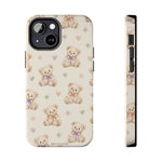 Cute Pastel Bear Impact Phone Case | Heart & Star Kawaii Pattern