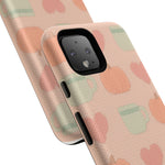 Autumn Cozy iPhone Case – Pumpkin, Heart & Coffee Cup Pattern  Shamo's