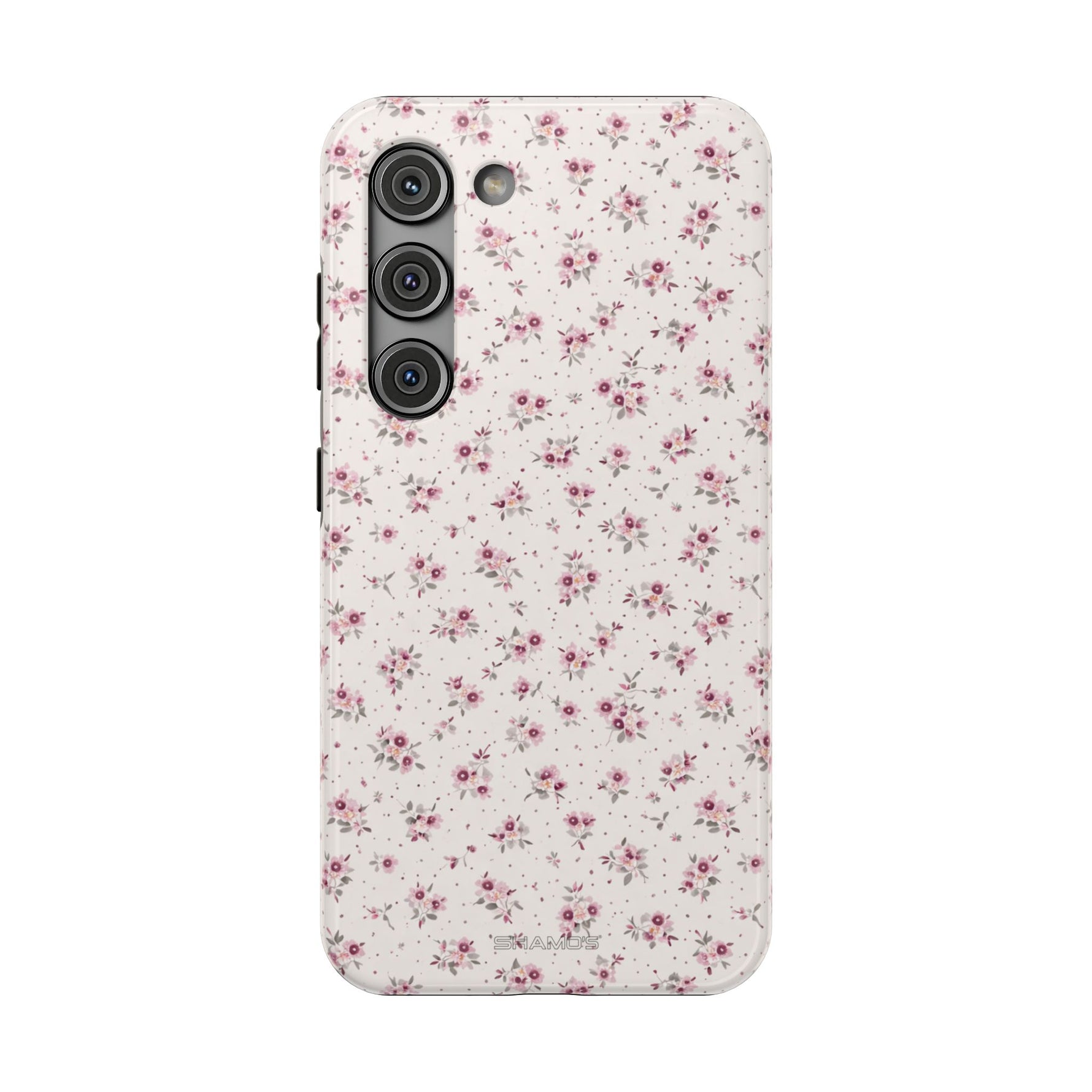 Rosebud Floral Tough iPhone Case | Pink Vintage Flower Protective Cover