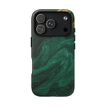 Emerald Marble with Gold Veins iPhone Case | with MagSafe  Shamo's iPhone 17 Pro / Matte