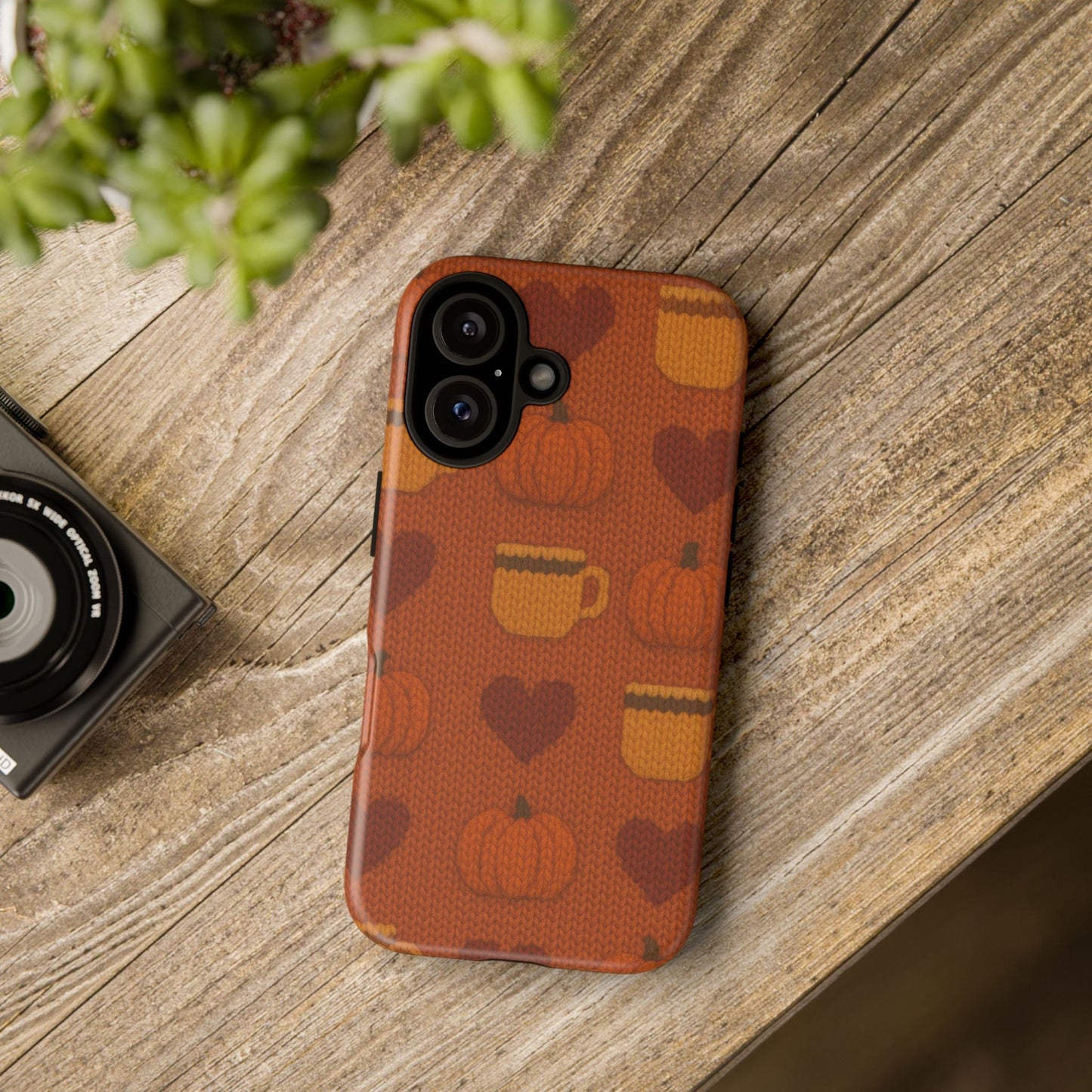 Fall Pumpkin & Coffee iPhone Case