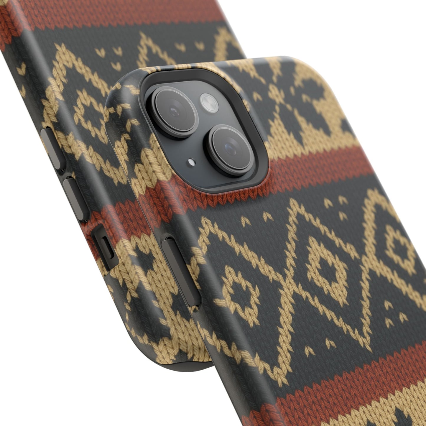 Nordic Knit Pattern MagSafe Impact-Resistant iPhone Case