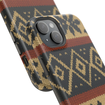 Nordic Knit Pattern MagSafe Impact-Resistant iPhone Case