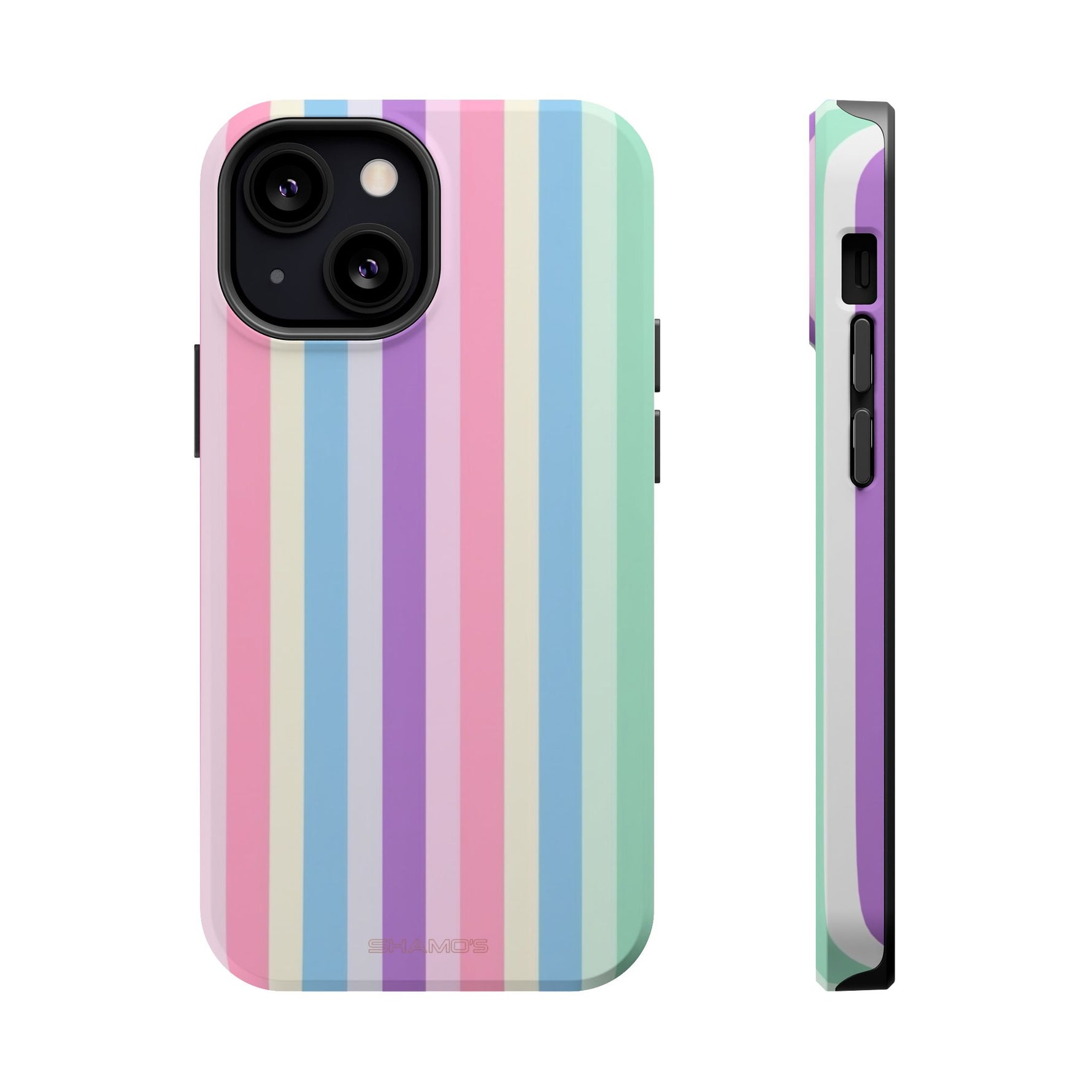 Pastel Stripe MagSafe Compatible Magnetic Impact-Resistant Phone Case - iPhone 13 Mini / Matte - Shamo's