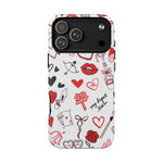 Love Doodle Tough iPhone Case (MagSafe compatible)  Shamo's iPhone 17 Pro Max / Matte