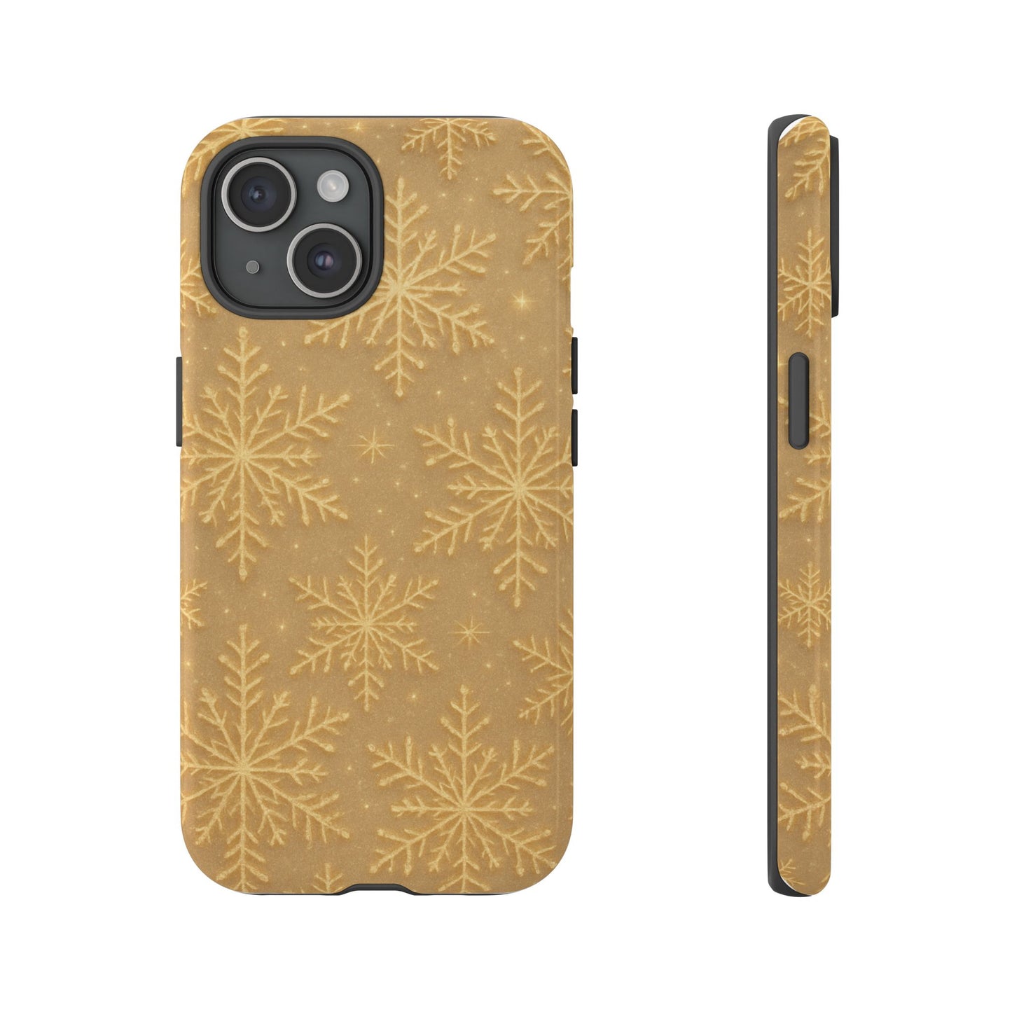 Golden Snowflake Holiday iPhone Case