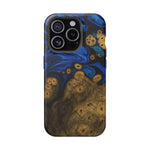 Blue Swirl & Burl Wood Impact iPhone Case | MagSafe compatible  Shamo's iPhone 15 Pro / Matte