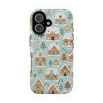 Winter Gingerbread Village Holiday Theme iPhone Case with MagSafe compatibility  Shamo's iPhone 16 / Glossy