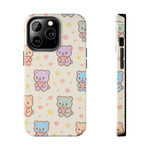 Cute Pastel Bear Impact Phone Case | Heart & Star Kawaii Pattern  Shamo's iPhone 13 Pro