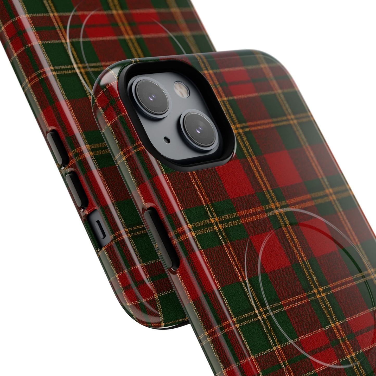 Plaid Holiday iPhone Case — Red & Green Tartan (MagSafe compatible)