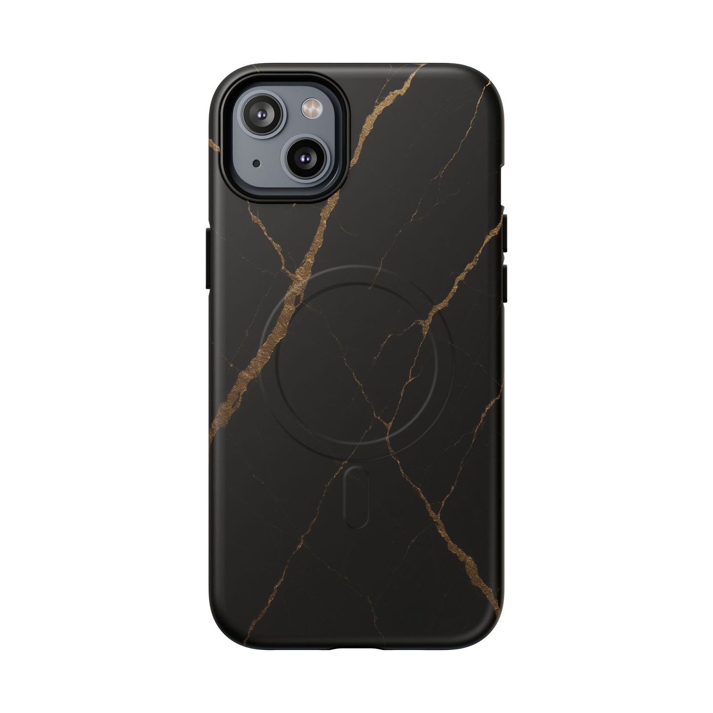 Black & Gold Marble iPhone Case with MagSafe - Shamo's