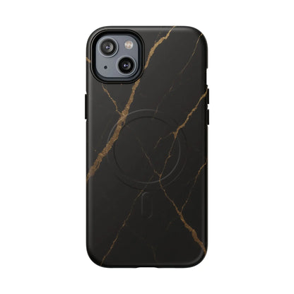 Black & Gold Marble iPhone Case with MagSafe - Shamo's