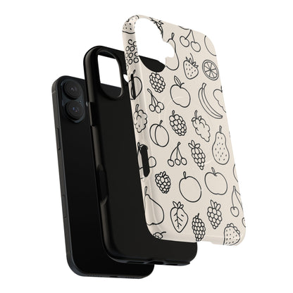 Fruit Pattern Tough iPhone Case | Compatible with MagSafe