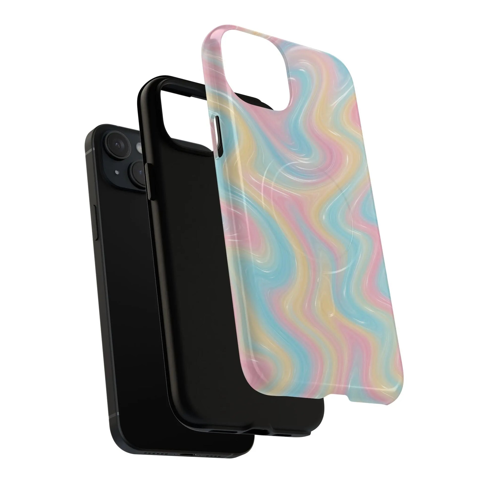 Rainbow Marble Swirl iPhone Case with MagSafe - Shamo's