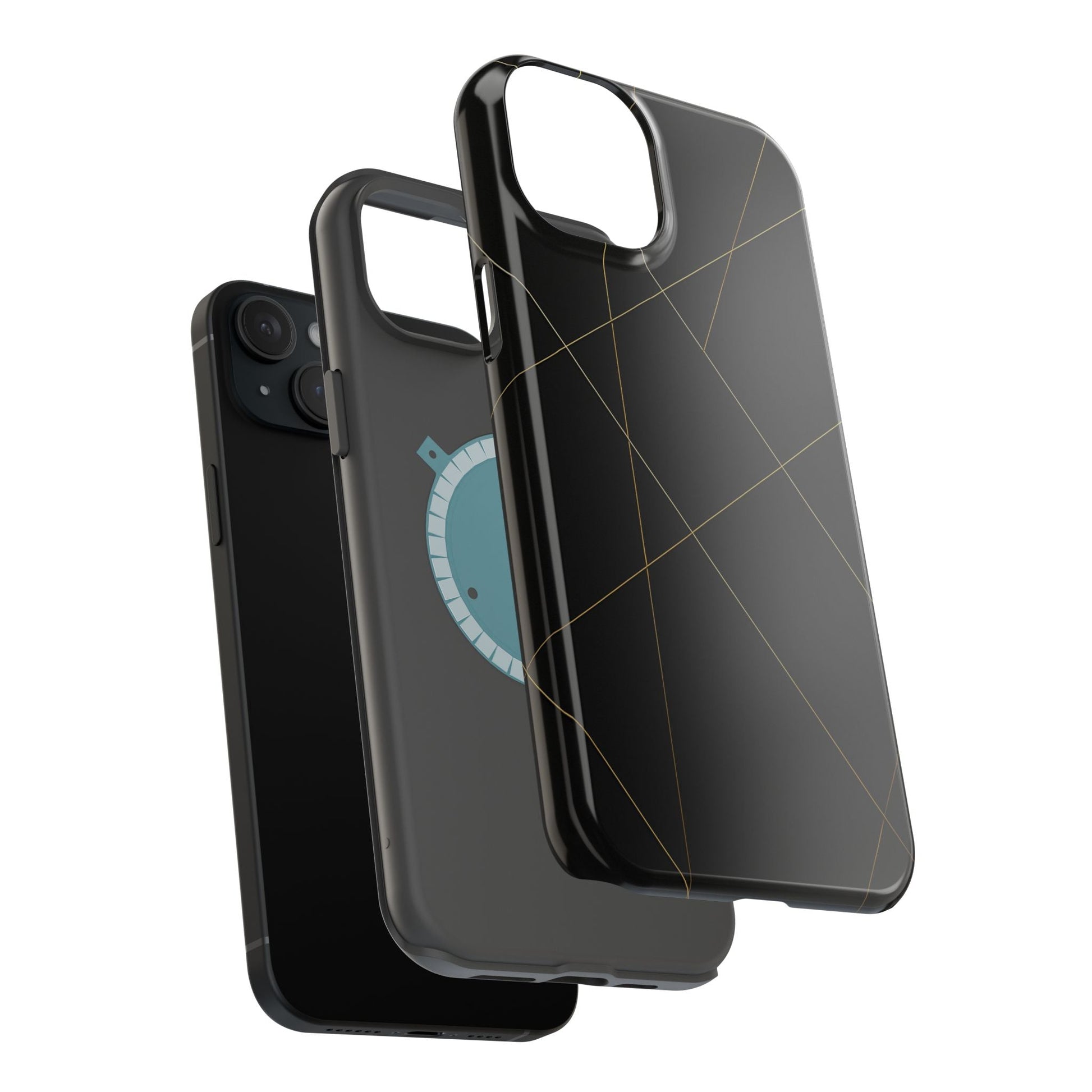 Black Geometric Design iPhone Case | MagSafe  Shamo's