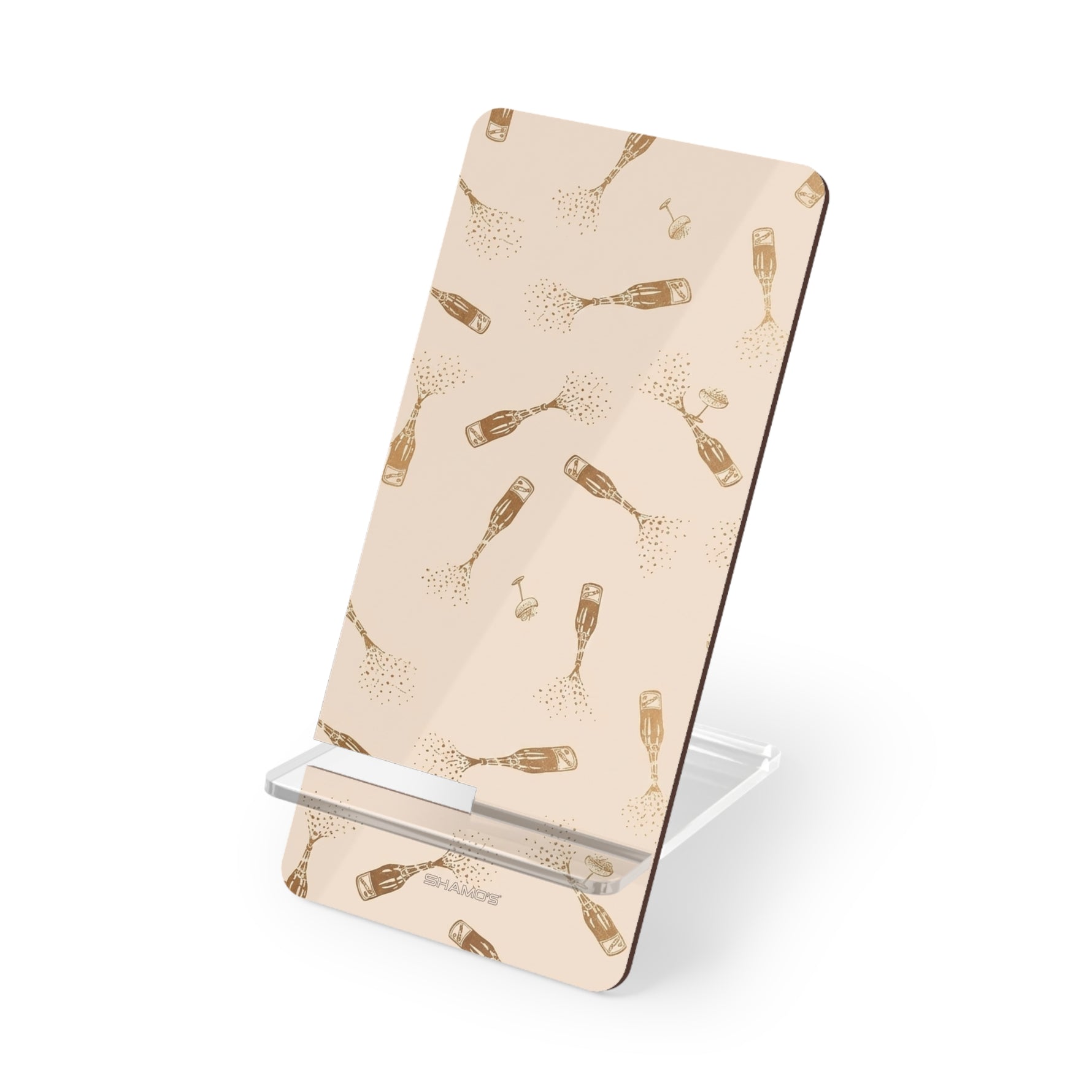 Champagne Bubbles Phone Stand — Foldable Mobile Display Stand for Smartphones