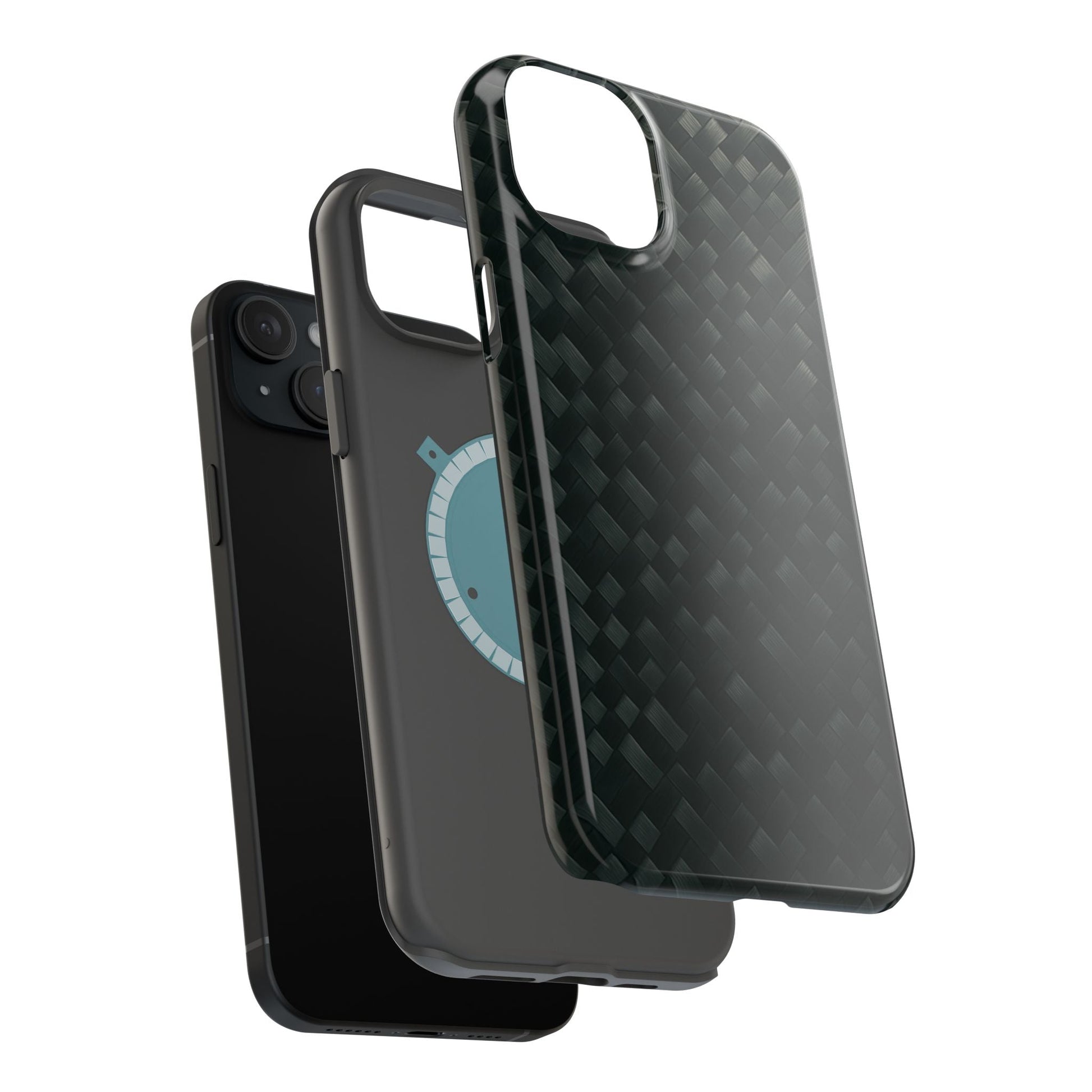 Dark Carbon Fiber Texture Magnetic Impact-Resistant iPhone Case | MagSafe compatible  Shamo's
