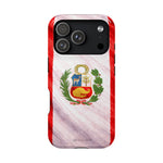 Peru Flag Magnetic Impact-Resistant Phone Case, Protective Patriotic Design, MagSafe Compatible - iPhone 17 Pro / Glossy - Shamo's