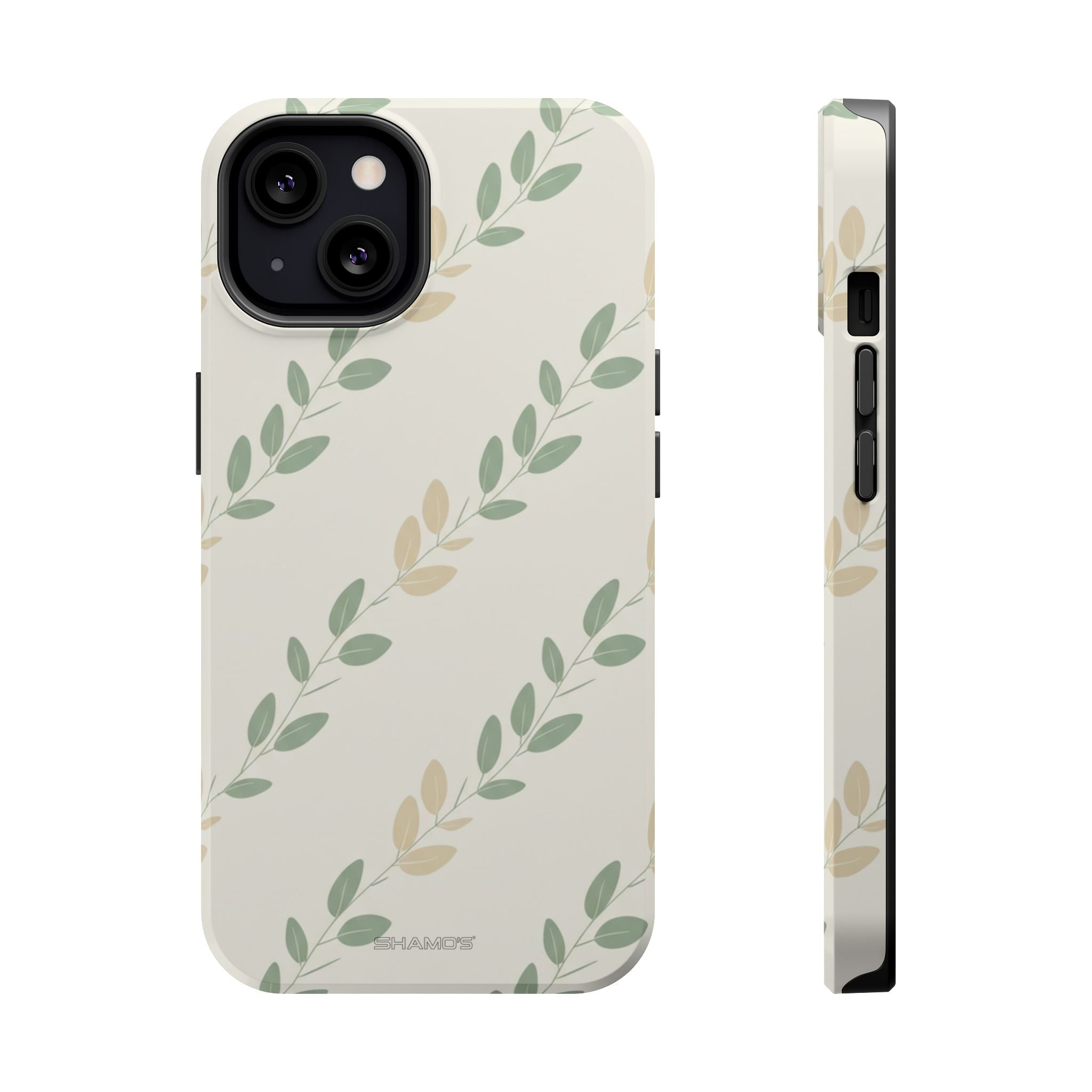 Eucalyptus Floral Laurel Magnetic Impact-Resistant Phone Case with MagSafe - iPhone 13 / Glossy - Shamo's