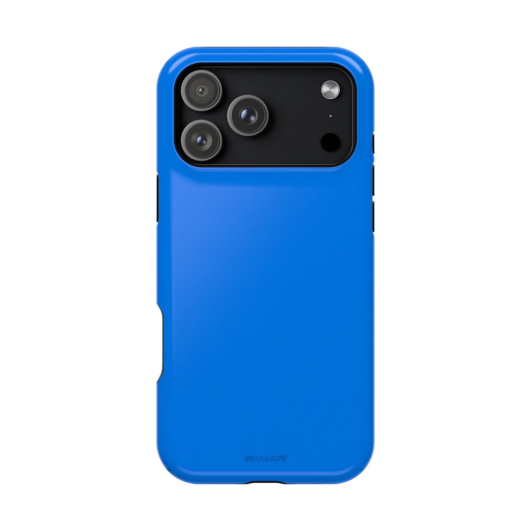 Cobalt Pop Blue Solid Color Impact-Resistant iPhone Case | Slim Shockproof MagSafe-Compatible