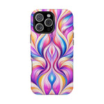 Colorful Abstract Swirl Magnetic Impact iPhone Case | MagSafe