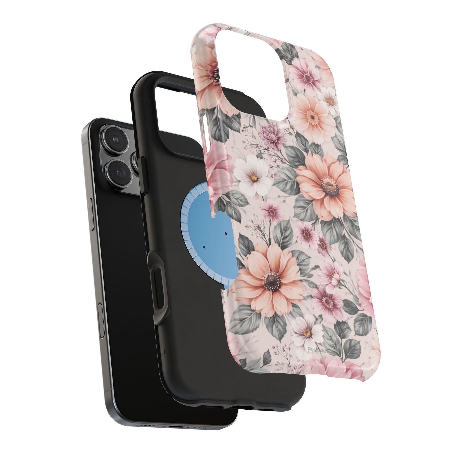 Floral Impact-Resistant Magnetic Phone Case
